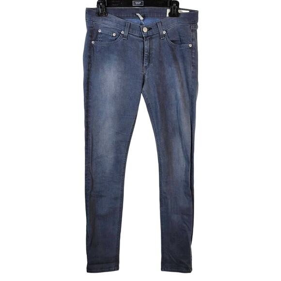 Rag & Bone Jeans Women's 28 Gray Croxley Skinny Mid Rise Festival Grunge Boho - Picture 1 of 11